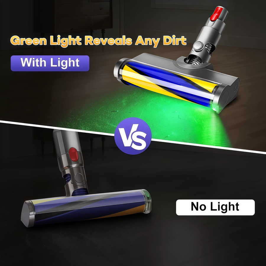 Dyson V12 Detect Slim kompatibler Fluffy-Aufsatz mit Schnellverschluss für Hartböden, Ersatzbürstenkopf in Multicolour - Bild 4