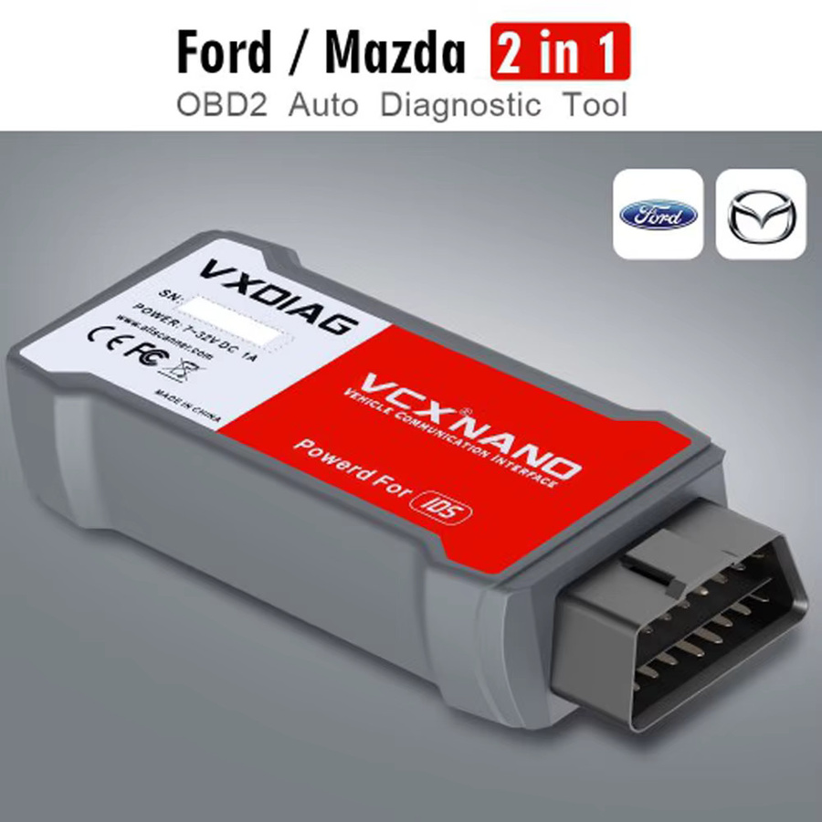 VXDIAG VCX Nano 2-in-1 ECU-Tastenprogrammier-Diagnosetool für Mazda und Ford mit IDS V125 zum Lesen von VIN, Löschen von Codes sowie Diagnose von TPM, DPF, ABS und Injektoren - Bild 5