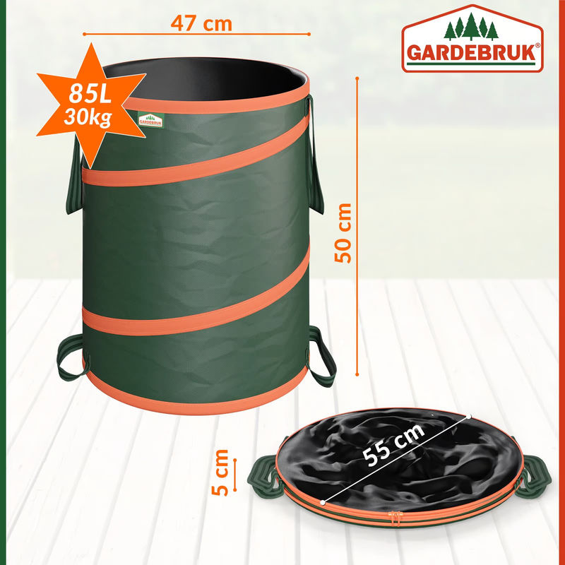 3er-Set Popup Gartenabfallsack Grün, je 85 Liter - Bild 4
