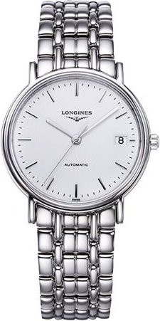 Longines Armbanduhr Automatik, Edelstahl, Weiß, Herren - Bild 1