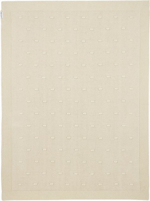 Meyco Baby Babydecke Knots gestrickt aus Baumwolle, Beige, B/T: 75 x 100 cm, 1.0 TOG - Bild 1