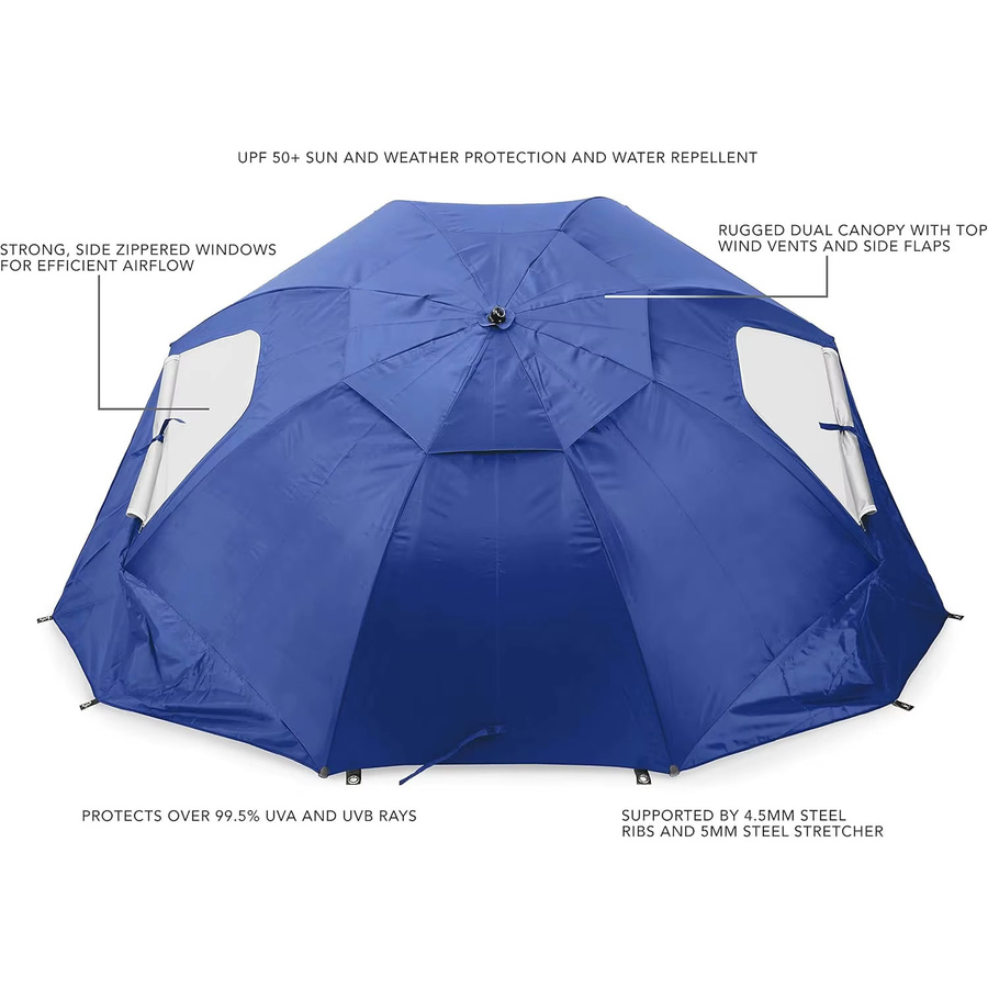 Sport-Umbrella Premiere XL Markise mit UPF 50+ Sonnenschutz und Regenschutz, 2 Meter lang, 9 Fuß, winddicht - Bild 3