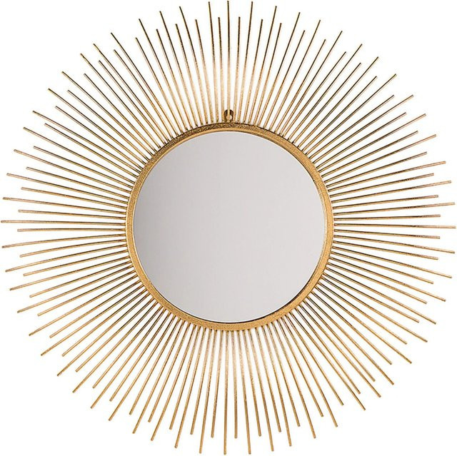 Beliani Dekospiegel CILLY in Gold, runder Wandspiegel aus Metall und Glas, Durchmesser: 76 cm - Bild 1