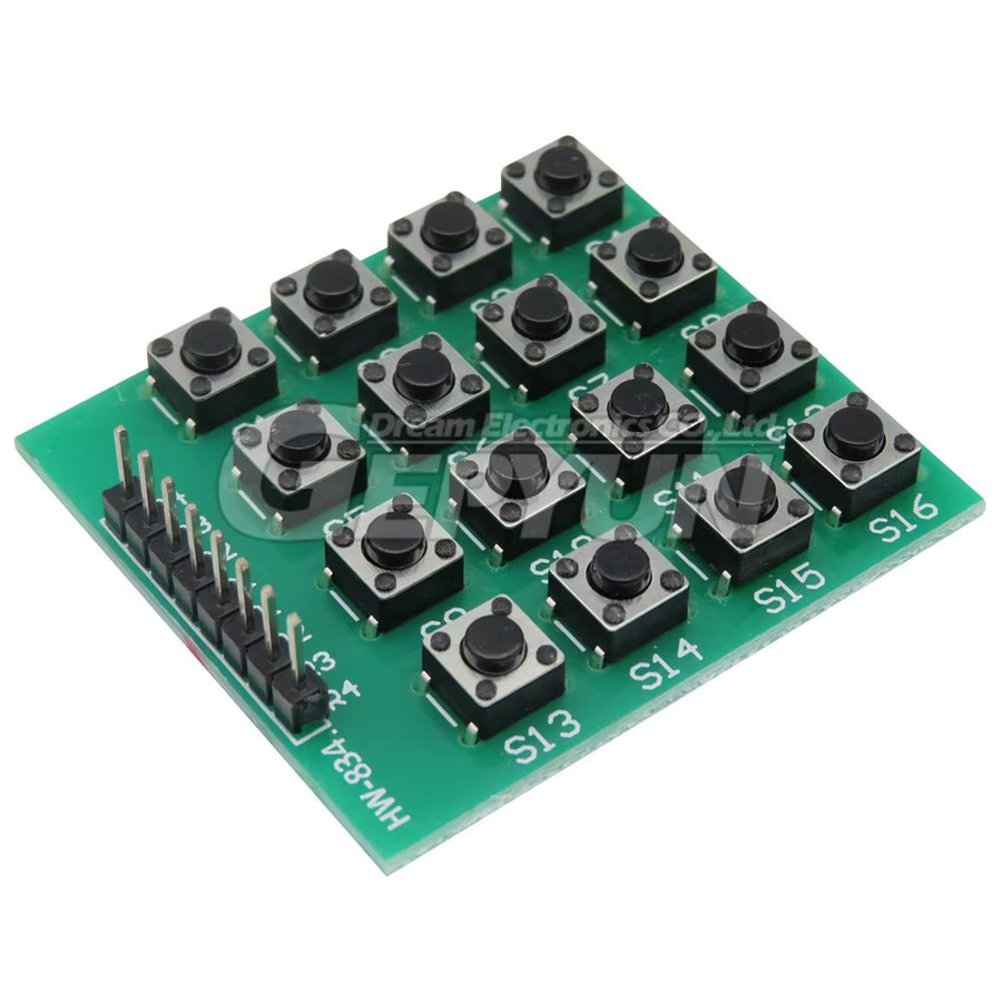 GEPYUN 4x4 Matrix Tastatur Modul mit 16 Tasten für Arduino DIY Kits, Grün - Bild 2
