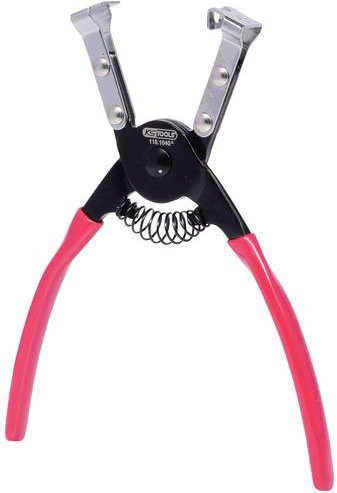 KS Tools Click-Schlauchschellenzange aus Chrom-Molybdänstahl in Rot, Länge: 160 mm - Bild 1