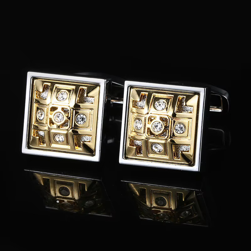 Farors-Schmuck Manschettenknöpfe, versilbert, Kristall, Herren - Bild 4