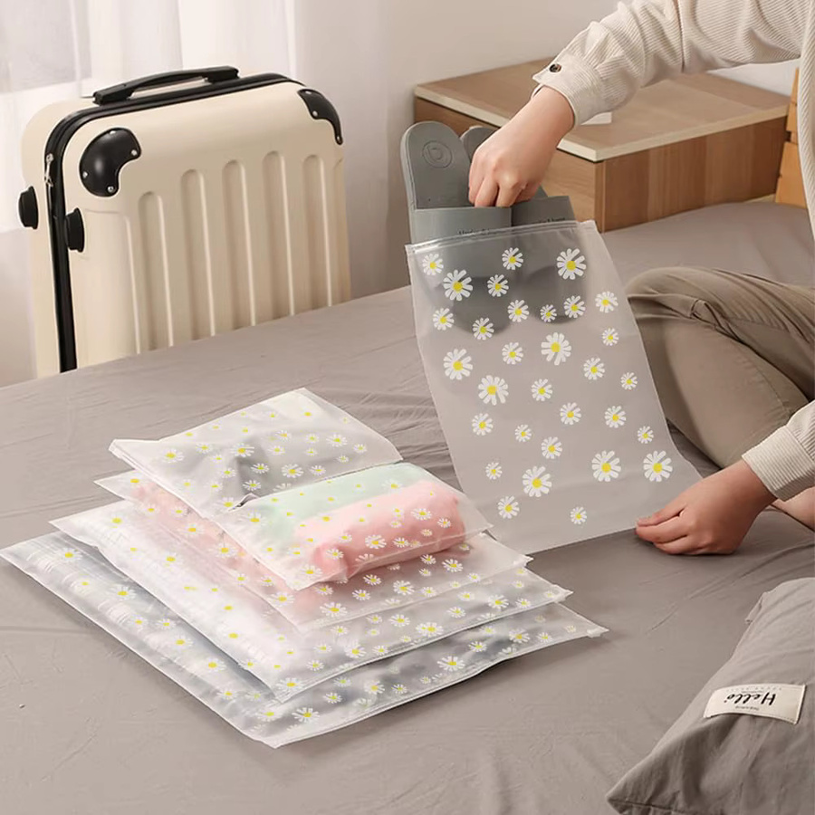 10er-Pack Reise-Aufbewahrungsbeutel aus transparentem Kunststoff für Kleidung und Handtücher mit Druckverschluss - Bild 2