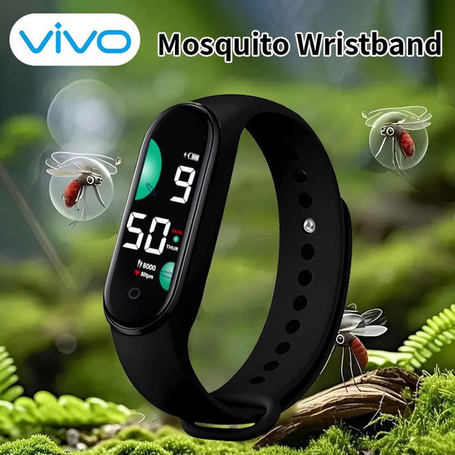 VIVO Smart-Armband mit Ultraschall-Mückenabwehr für Drinnen und Draußen, Unisex, Modell 2026, Schwarz/Gelb - Bild 1