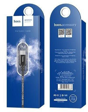 HOCO X14 Times Daten- und Ladekabel USB-A auf USB-C, 18W, Schwarz, Länge: 2 m - Bild 1