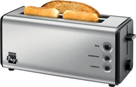 Unold Onyx Duplex Toaster in Silber/Schwarz aus Edelstahl - Bild 1