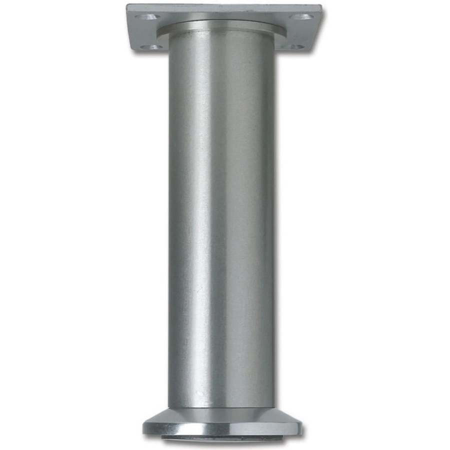 Simausrom Möbelfuß mit Fußteller aus Aluminium in Silber gebürstet, Durchmesser: 4 cm, Länge: 16 cm - Bild 2