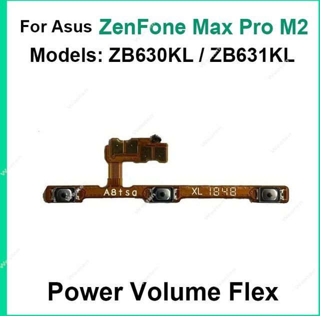 Asus ZenFone Max Pro M2 ZB630KL ZB631KL X01BDA Ersatz Ein/Aus-Lautstärketasten-Flexkabel in Multicolour - Bild 1