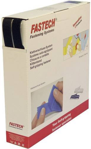 FASTECH B20-SKL999925 Klettband zum Aufkleben mit Hotmelt-Haftung, Schwarz, Breite: 20 mm, Länge: 25 m - Bild 1
