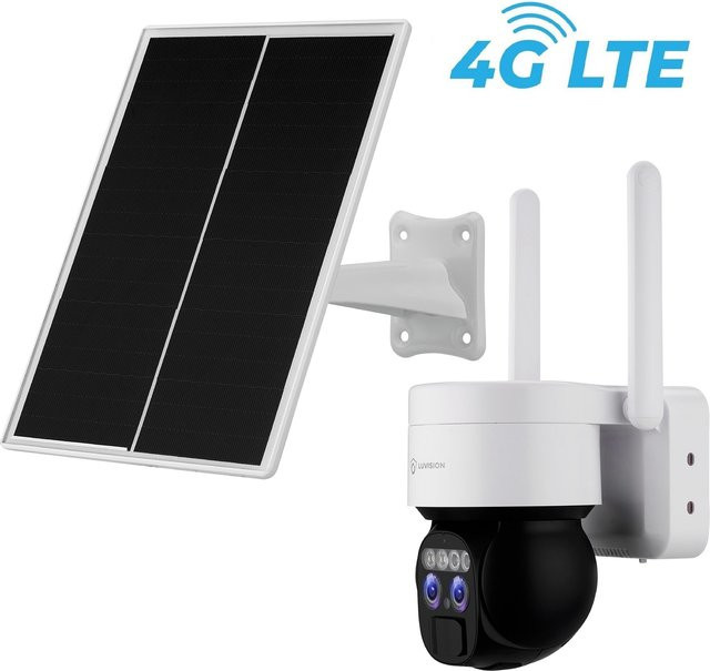 LUVISION 4G LTE DUO PTZ Solar Überwachungskamera mit SIM-Karte, 12x optischem Zoom und Sirene - Bild 1