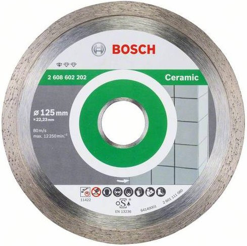 Bosch Diamanttrennscheibe Standard for Ceramic in Silber, Durchmesser: 125 mm - Bild 1