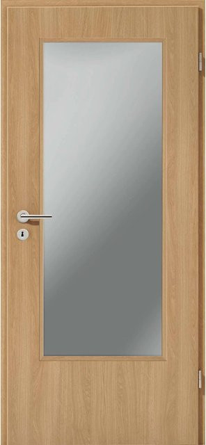 Zimmertür GetaDoor Dekor Eiche Hell Holznachbildung ohne Glas, modern, Breite: 73,5 cm, Höhe: 198,5 cm - Bild 1