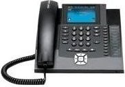 Auerswald COMfortel 1400 Einsteiger-Systemtelefon in Schwarz mit 8,90 cm Farbdisplay und 10 programmierbaren Funktionstasten zur Tisch- oder Wandmontage