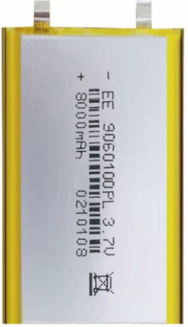 Lanzhd Lithium-Polymer Akku 3,7V 8000mAh für Bluetooth-Lautsprecher, GPS und PSP, B/H/T: 100 x 60 x 9 mm - Bild 1