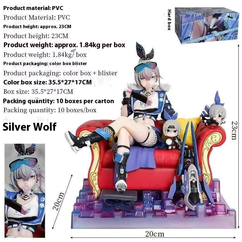 Apex Innovation Honkai Star Rail Silver Wolf Anime Figur aus PVC in Multicolor - Bild 6