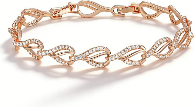 Kinel Gliederarmband 585 Roségold, Zirkonia, Damen - Bild 1
