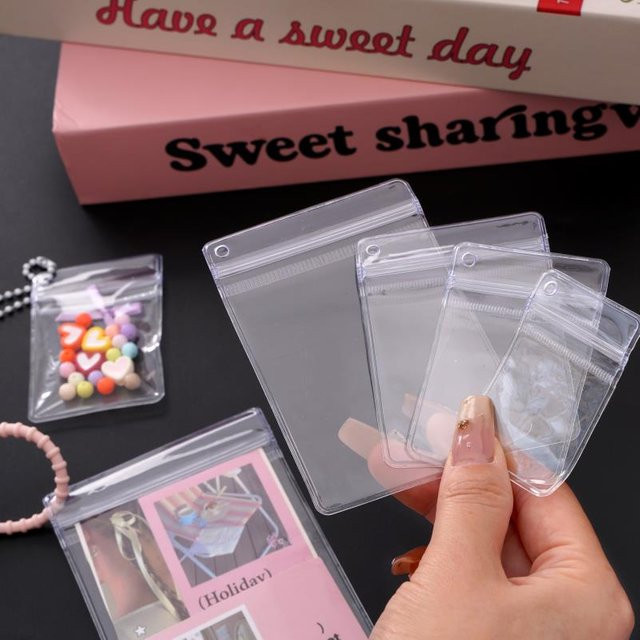 20 Stück transparente PVC-Aufbewahrungsbeutel für Schmuck, selbstverschließend und wiederverwendbar - Bild 1