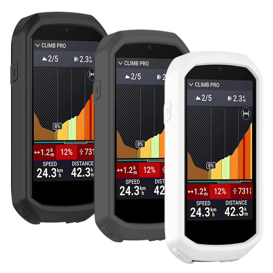 Garmin Edge 1050 Silikon Schutzhülle in Weiß mit Anti-Scratch Bumper Cover und GPS Code Tabelle - Bild 2