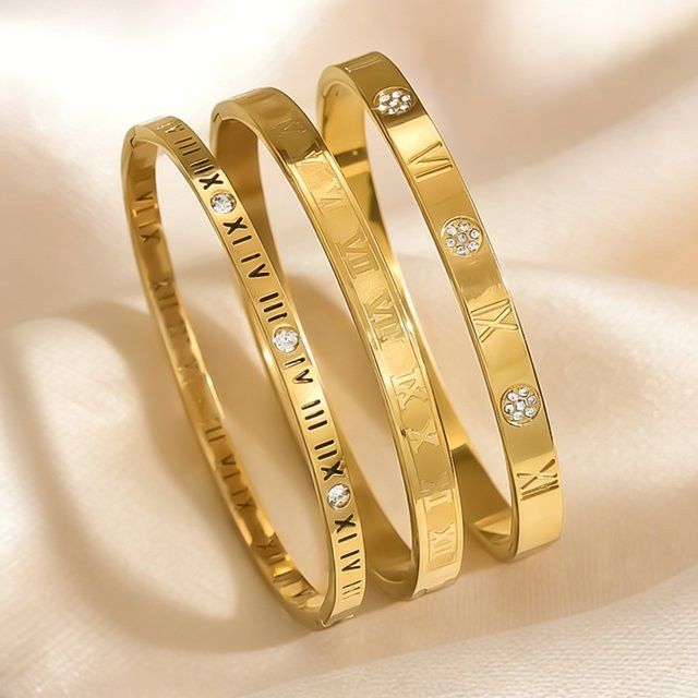 Yupsk Armband-Set Edelstahl, goldfarben, Damen - Bild 1