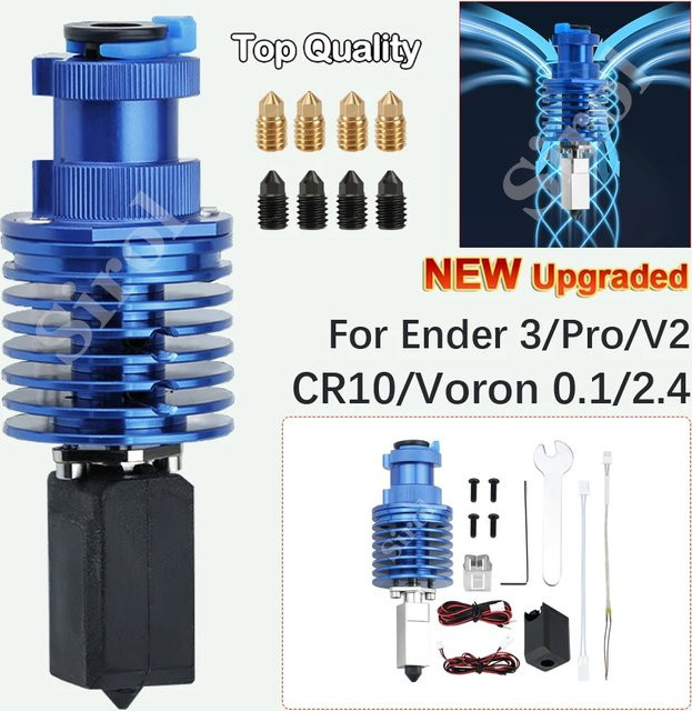 Sirol Upgrade V6 Hotend Kit für Creality Ender 3, Ender 3 PRO, Ender 3 V2, CR10, VORON 2.4 und Prusa in Blau - Bild 1