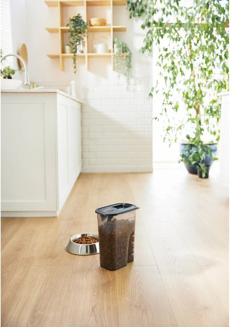 Rotho Tierfutter Schüttdose Flo in Transparent/Grau - Bild 1