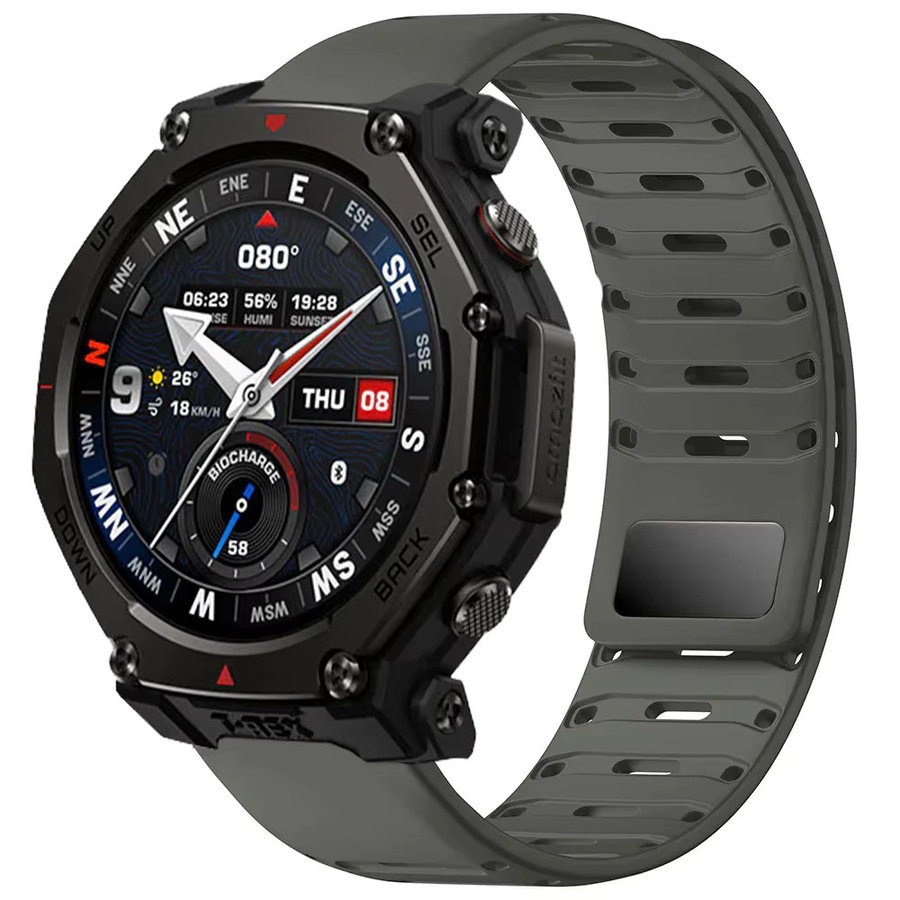 Uhrenarmband Silikon, 22mm, Schwarz, Unisex - Bild 3
