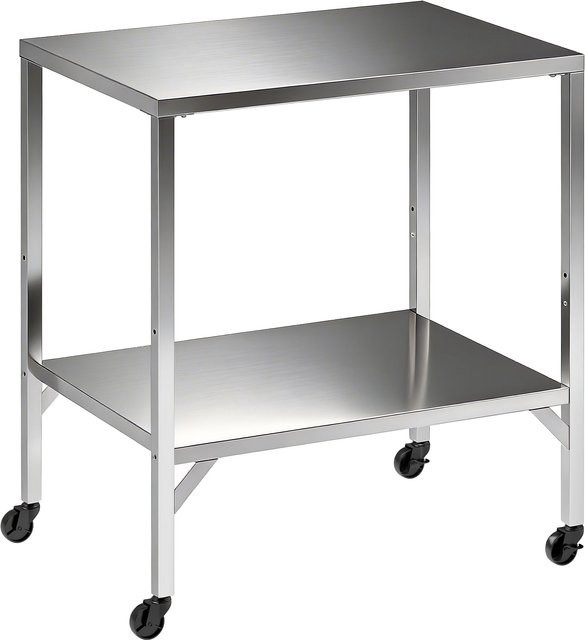 Outsunny Edelstahl-Grillwagen in Silber mit Arbeitsplatte und Rollen, B/T/H: 85 x 60 x 92 cm - Bild 1