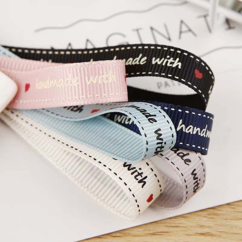 SUNEEYDAY Grosgrain Geschenkband für DIY und Blumensträuße, Breite: 1,5 cm, Länge: 5 m, beige und mehrfarbig - Bild 5