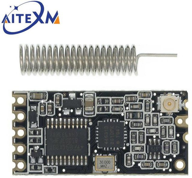 AITEXM ROBOT HC-12 433MHz SI4438 Drahtloses Serielles Port Modul mit Antenne, Schwarz - Bild 1