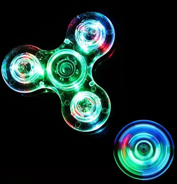 Linyi toy Fidget Spinner LED transparent - Bild 1