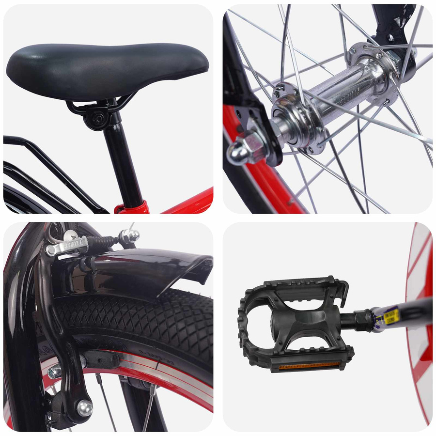 vidaXL Kinderfahrrad 18 Zoll Rot für 5-7 Jahre Alt - Bild 4