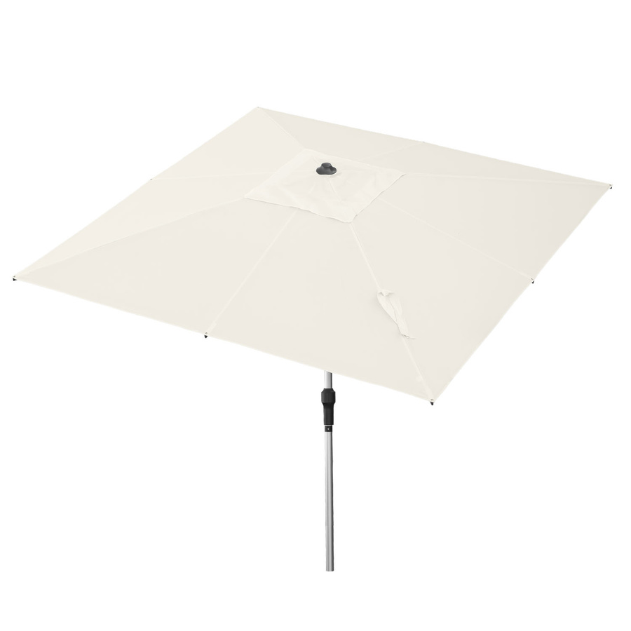 anndora Sonnenschirm Natural quadratisch mit Kurbel und UPF 50+ aus Aluminium und Polyester, B/T: 270 x 270 cm - Bild 1