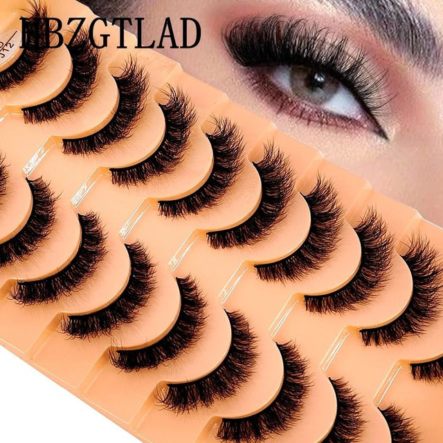 Hbzgtlad Faux Nerz Wimpern, Black, 10 Paare, Natürlich, Unisex - Bild 1