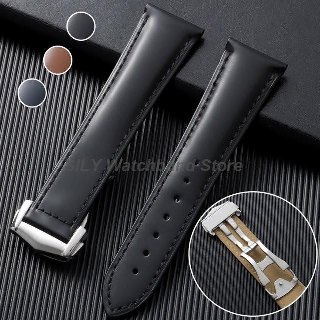 Uhrenarmband Leder, Schwarz, Unisex - Bild 1