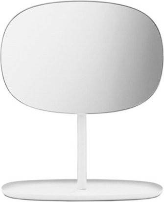 Normann Copenhagen Flip Tischspiegel in Weiß mit abgerundeten Formen im skandinavischen Design - Bild 1