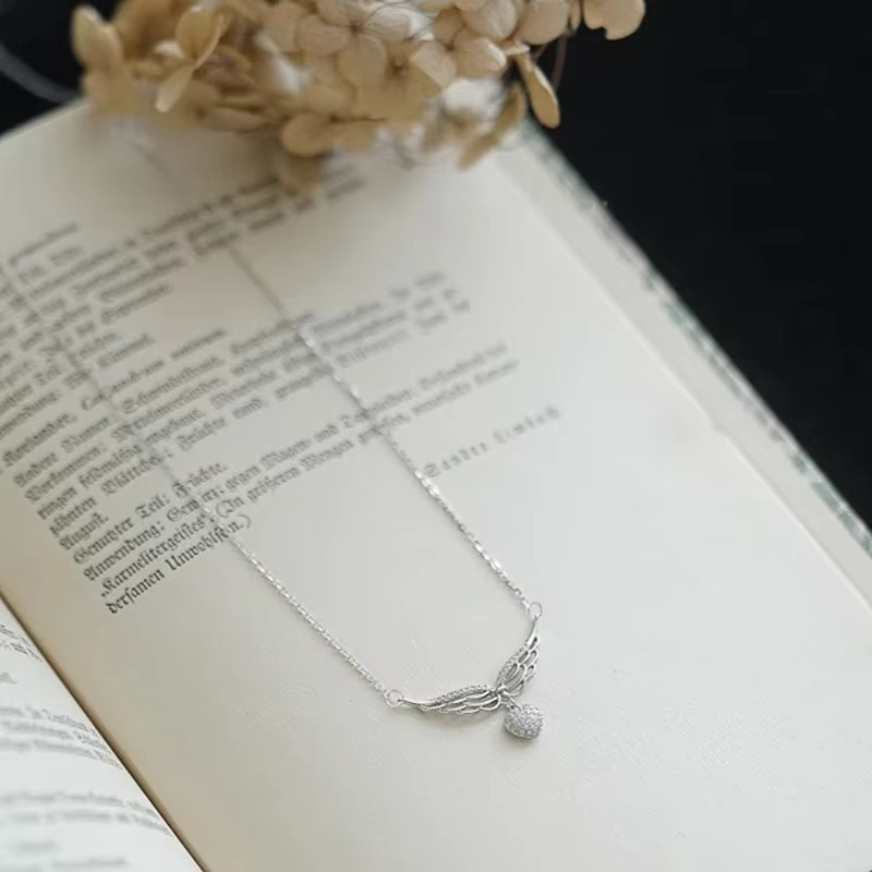 Huitan Halskette mit Herz-Anhänger, Silber, Zirkonia, Damen - Bild 3