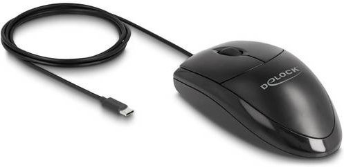 Delock 12114 Optische USB-Maus in Schwarz mit 1200 dpi und 3 Tasten - Bild 1