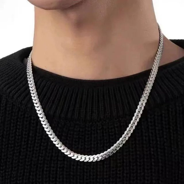 Halskette 925 Silber, Schlangenkette, 45 cm, Unisex - Bild 1