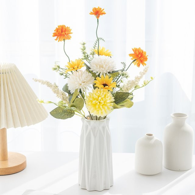 Künstliche Chrysanthemen aus Seide in Pink und Multicolour für Hochzeitsdekoration und DIY-Geschenke - Bild 1