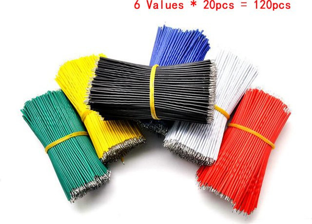 Si Tai&SH 120er Set verzinnte Steckbrett-Brückendraht-Leiter für 24AWG, Multicolor, Länge: 8 cm - Bild 1