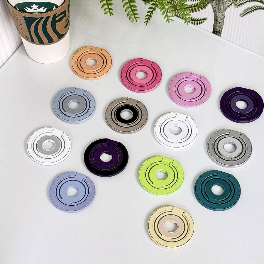 LLCOHA Magnetischer 3-fach-Ring-Telefonständer für MagSafe, Doppelseitiger Ringhalter in Gold und Multicolour - Bild 3