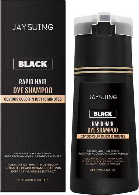 Jaysuing Haarfarben-Shampoo Schwarz, 200 ml, Herren - Bild 1