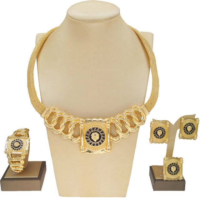 Schmuckset Damen, vergoldeter Anhänger, Halskette, 4-teilig - Bild 1