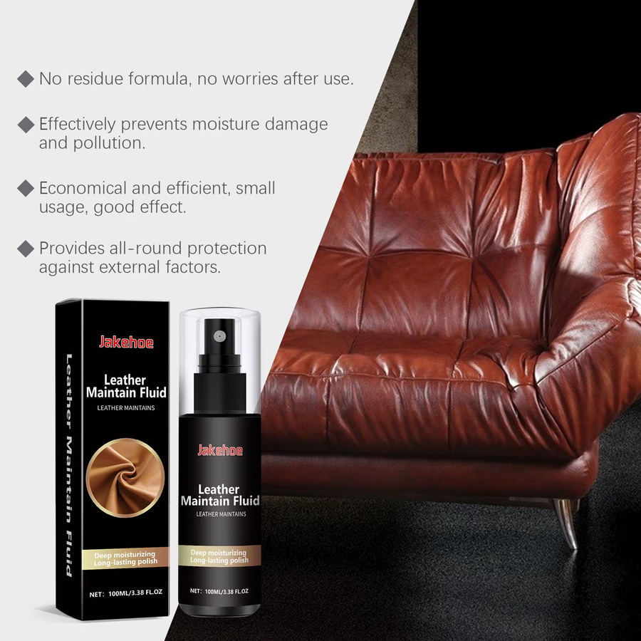 JAKEHOE Lederpflegeflüssigkeit zur Wiederherstellung der Original-Farbtextur, wasserfestes Antifouling Leder-Conditioner-Spray - Bild 5