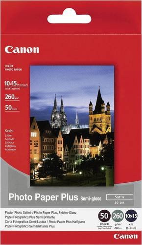 Canon Photo Paper Plus Semi-gloss SG-201 Fotopapier, Multicolor, 10 x 15 cm, 260 g/m², 50 Blatt - Bild 1