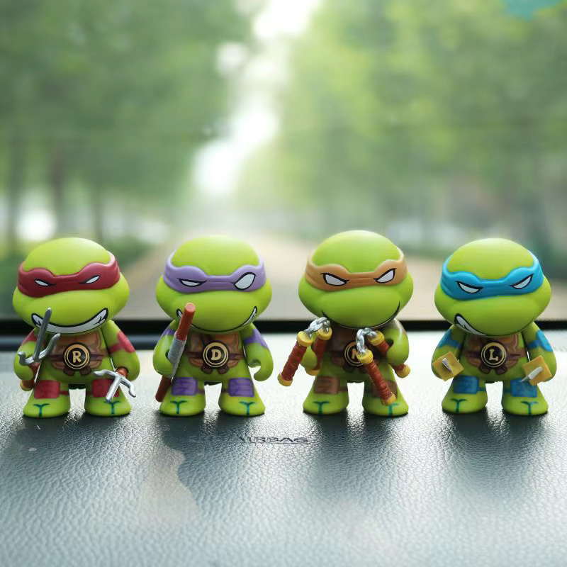 Potdemiel Ninja Turtles TMNT-Figur, 4-teiliges Set, mit beweglichen Gelenken - Bild 3